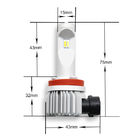 bulbo de lâmpada da névoa H7 de 120w 2pcs 9005, bulbo do farol do diodo emissor de luz 14400lm