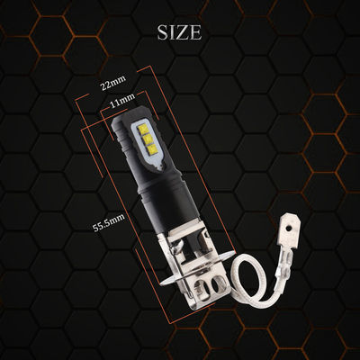 Ampolas de névoa do diodo emissor de luz de H1 H3 2525 6SMD 600lm Nonpolarity
