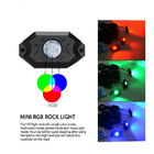 O carro Underglow do diodo emissor de luz Bluetooth RGB 4pods ilumina o piscamento da rocha