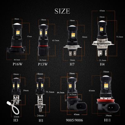 Luzes de névoa automotivos do diodo emissor de luz 16SMD