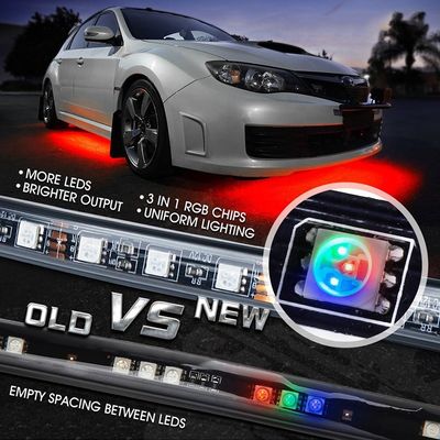 Luzes de Underglow do carro do APP Bluetooth 60W, jogo de 2.5M Underglow Neon Lights